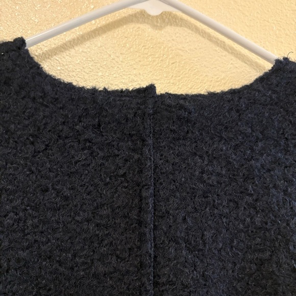 Zara Black Sleeveless long textured vest NWOT woman’s size large - Picture 3 of 16